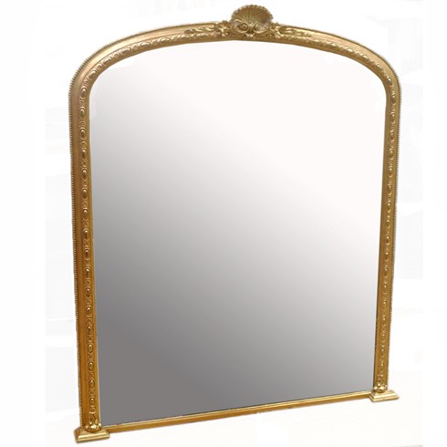 Shell Overmantel Mirror<br/><br/>£875<br/><br/>This is a perfectly proportioned mirror frame faithfully reproduced from an antique original in our possession. <br/><br/>See finishes page for alternative frame finishes. <br/><br/>One size available: Width 43’ x 54’ (109 x 137cm)